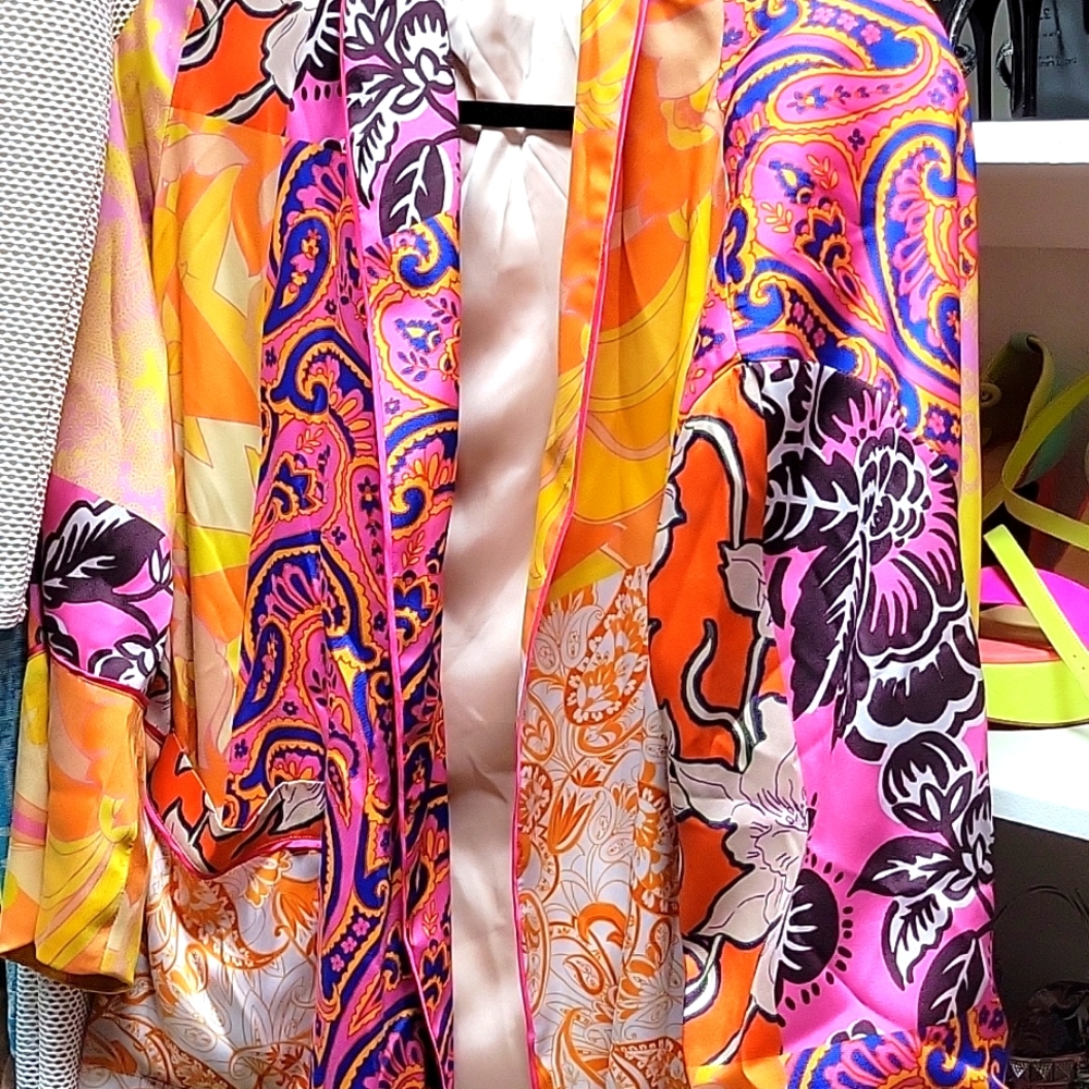 Zara Silk Kimono Blazer with matching shorts